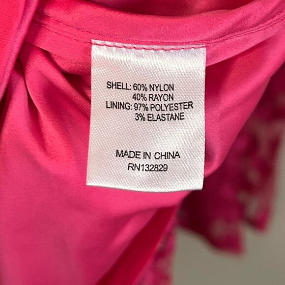 Lovers and Friends Jia Mini Dress in Electric Pink Floral Lace Size Small - Picture 8 of 11